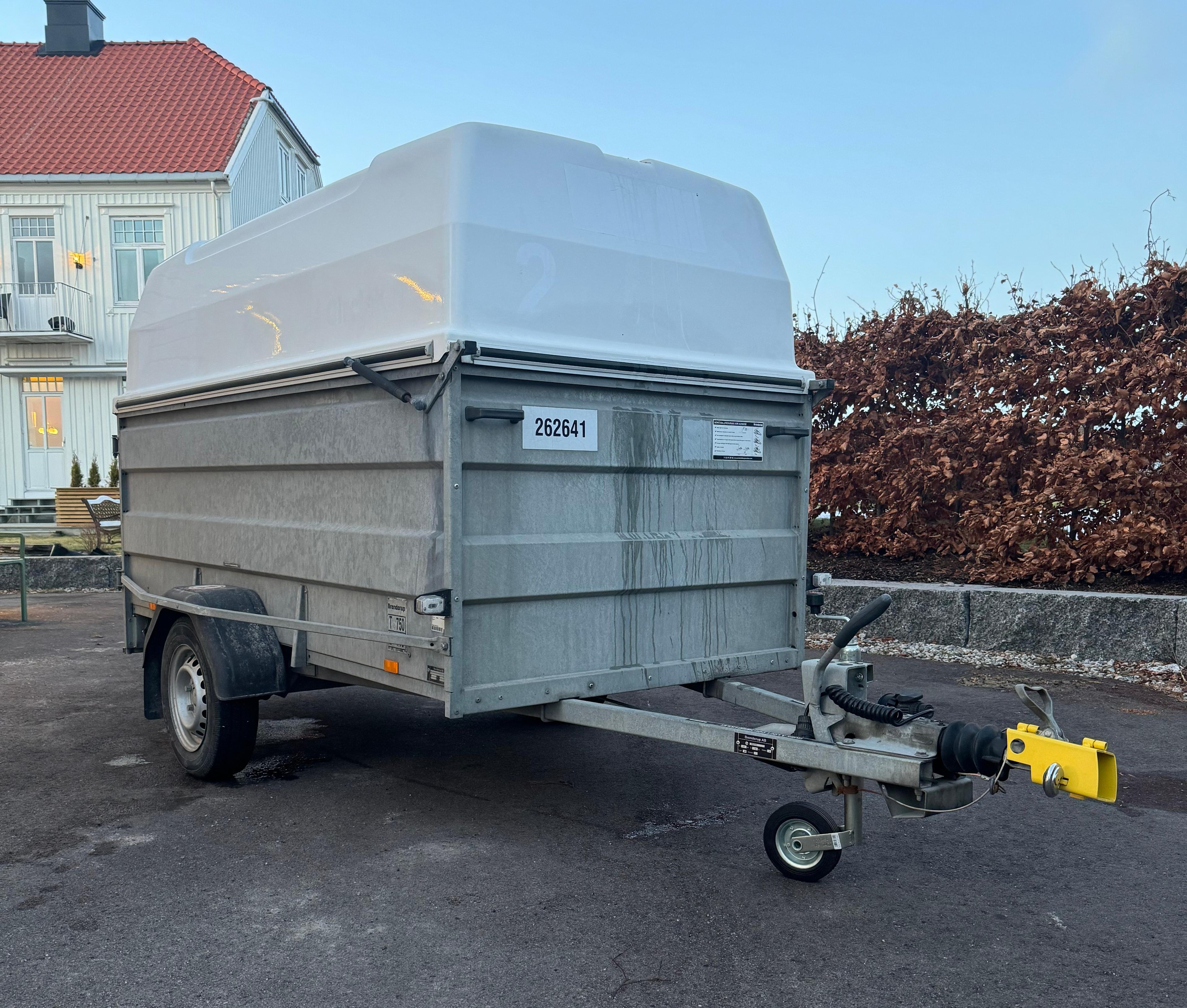 Tilhenger med kapell, 750 kg, Tolvsrød